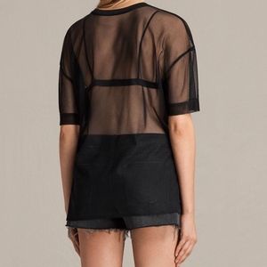 All Saints Tops - All Saints Black Keela Tee All Saints Tops - All Saints Black Keela Tee